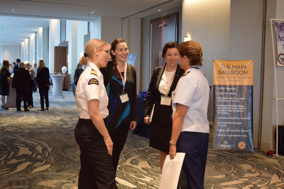 SeaServiceLead's tweet photo. Reps from the @USCG and @CCG_GCC mingling at #JWLS2017 #ChartingMyCourse https://t.co/2M0gya6ulR