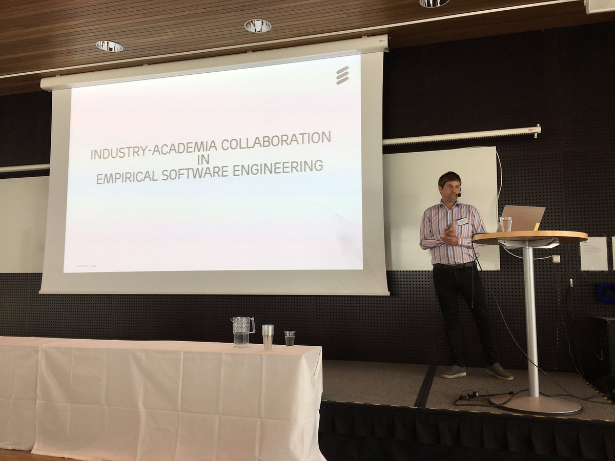 vehid_geruslu's tweet photo. Good keynote talk by @LarsOlaDamm on industry-academia collaborations (IAC) in software engineering @ease2017 #ease2017 https://t.co/WTuY1ozyXM