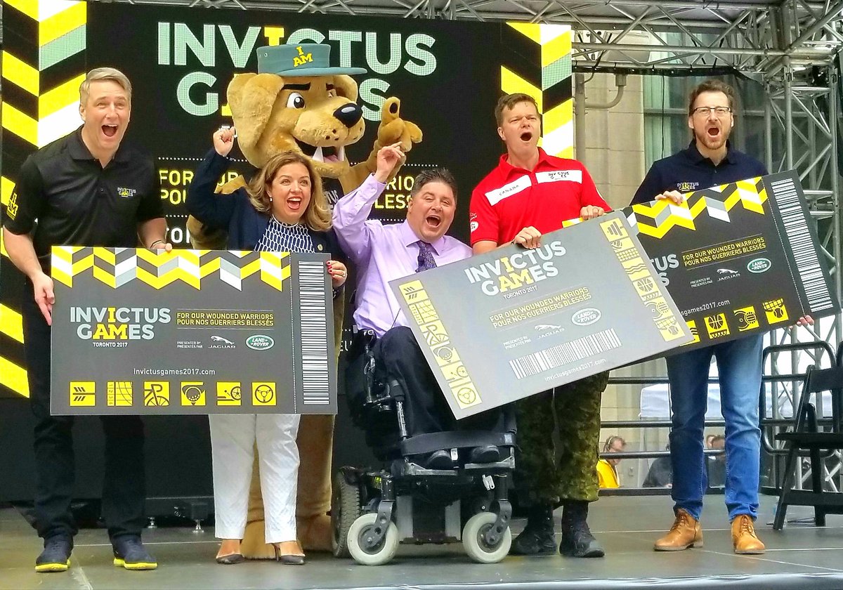 AccessibleMedia's tweet photo. AMI was at @InvictusToronto tickets launch. Stay tuned for coverage on AMI-tv and digital leading up to the Games this September. #IAM 🇨🇦🎫🇨🇦 https://t.co/DUtVG4IDp1