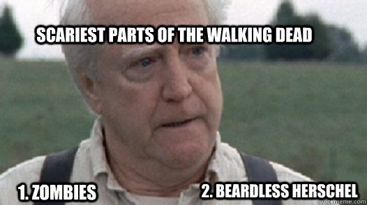 BaldingBeards's tweet photo. Actually, beardless Herschel was even scarier than zombies! #beardlessmen #beardsrule #WalkingDead https://t.co/LlKGDrUIuX