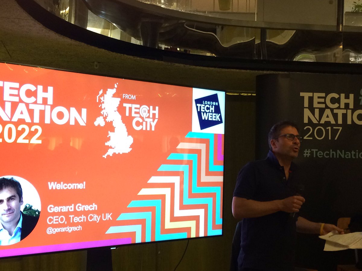 TechEastUK's tweet image. Here with @gerardgrech &apos;celebrating the future&apos; at #TechNation2022 forward-looking event @TechCityUK  #LondonTechWeek