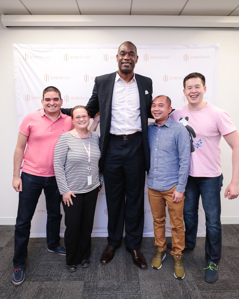 hockeystickco's tweet photo. Great to meet @officialmutombo at #111hub! The humanitarian and NBA all-star stopped by to talk about innovation 💪🏀 https://t.co/mLVeaN70Zo