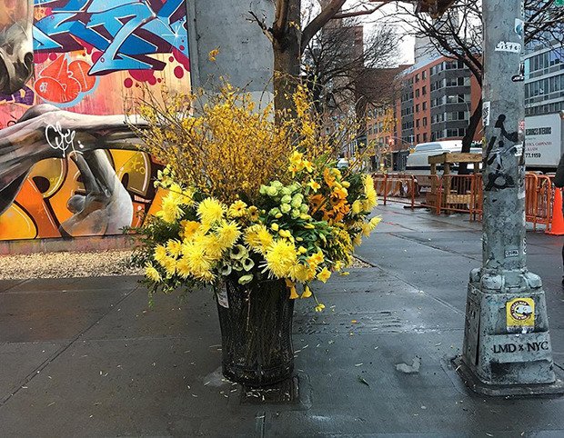 ftcmag's tweet photo. Florista transforma cestas de lixo espalhadas por NY em grandes e coloridos vasos: https://t.co/ZPcf1kAZEa #FlowerFlashes https://t.co/0xK7MfGUKO