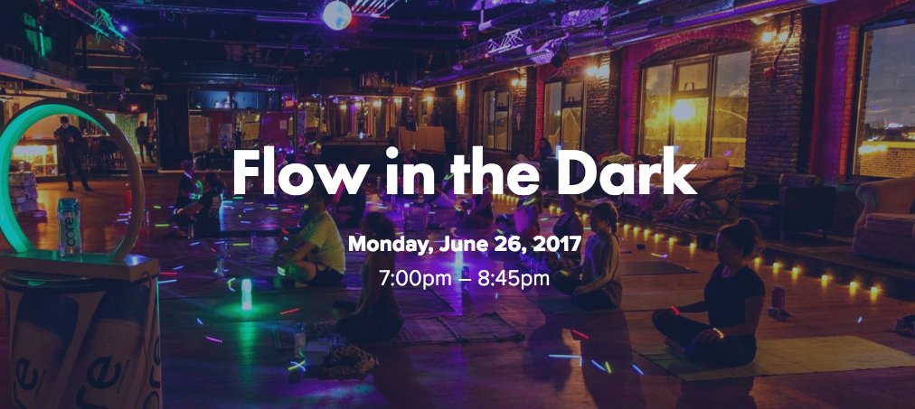 foodsweatnbeers's tweet photo. Join @RUN_215 @215Lifestyle and @COREdrinks at #FlowintheDark, glow-yoga in the summer! Get sweaty, live DJ. #run215 https://t.co/7Kxobb3ucc https://t.co/VmxvYcIawT