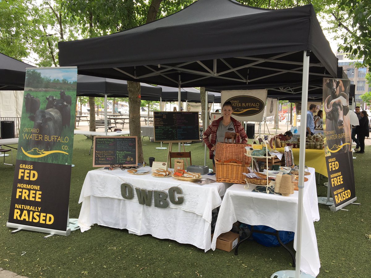 OntWaterBuffalo's tweet photo. Come see us TODAY at Habourfront Market in downtown Toronto! 2-8pm Shop till you drop or make an order for us to bring next week #buffstuff https://t.co/bXs2dNybTF