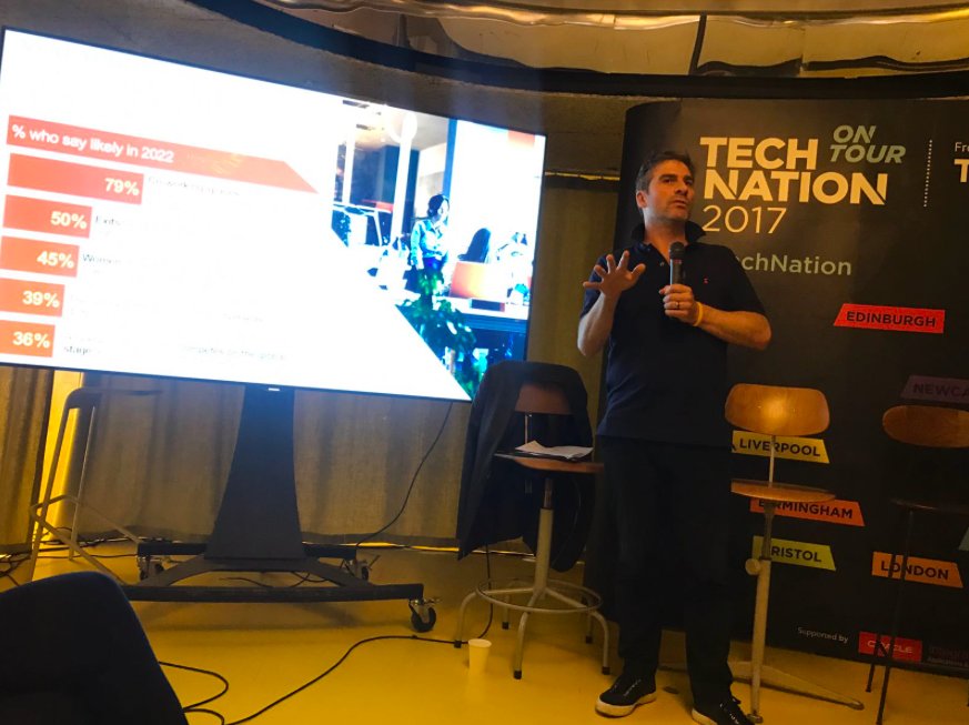 TechNation's tweet image. Our CEO @gerardgrech kicking off proceedings at this evenings #LTW event discussing the results of our #TechNation2022 survey