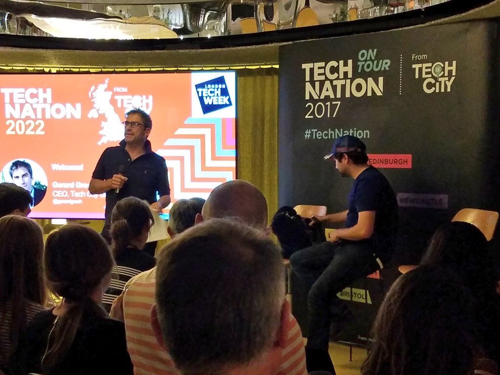 techdotlondon's tweet image. .@gerardgrech , CEO of @TechCityUK , kicks off &apos;  #TechNation2022 : Imagining the Future of UK Tech&apos; panel! @LDNTechWeek @kristinatauch #LTW