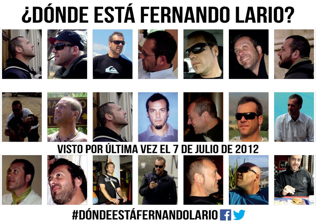 a_martinezmdp's tweet photo. Fernando Lario desapareció el 7 de julio de 2012. Queremos saber #DondeestaFernandoLario  #MemoriayBusqueda https://t.co/GU5XFM6nZC