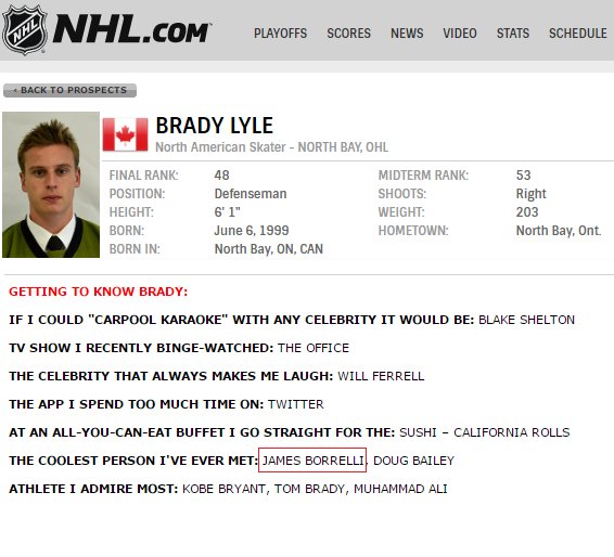 .@b_lyle22, we think <a href="/james_borrelli/">James Borrelli</a> is cool, too. #NHLDraft