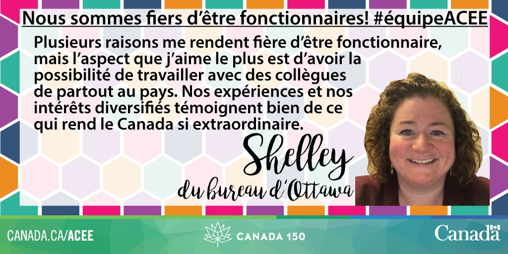 aeic_iaac's tweet photo. Nous sommes fiers d’être fonctionnaires! Voici Shelley @chatshell. #équipeACEE #SNFP2017 https://t.co/O805iAnwRP