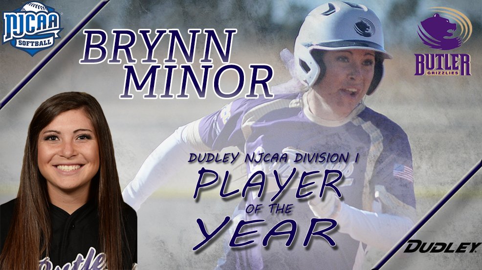 NJCAA's tweet photo. Brynn Minor's versatile season for Butler earns her the 2017 Dudley® @NJCAA DI Player of the Year award! https://t.co/kJRwiGm1BM