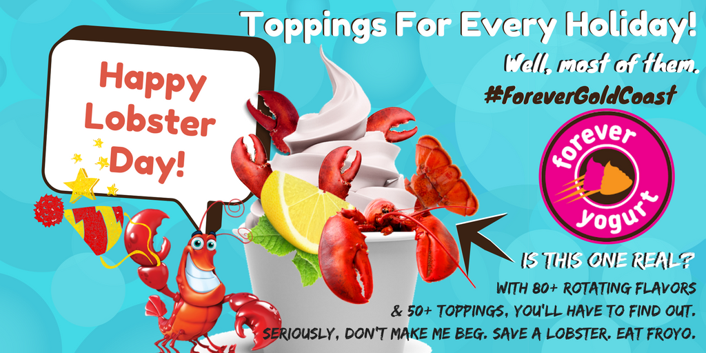 ForeverYogurtGC's tweet photo. Time to celebrate the way our lobsters want us to. Seriously. #NationalLobsterDay @ChiSkyline @TimeOutChicago @ChicagoNow @ChicagoHappenin https://t.co/XBNYHzYT99