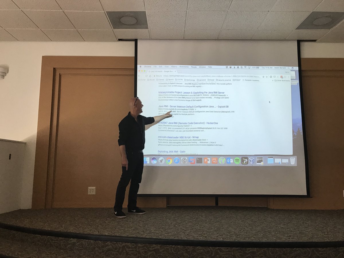 Aaron Barnett presenting a network pen testing training at SLOCOE sponsored by TAPD.
k12tapd.org  #tapd #cetpa #cybersecurity