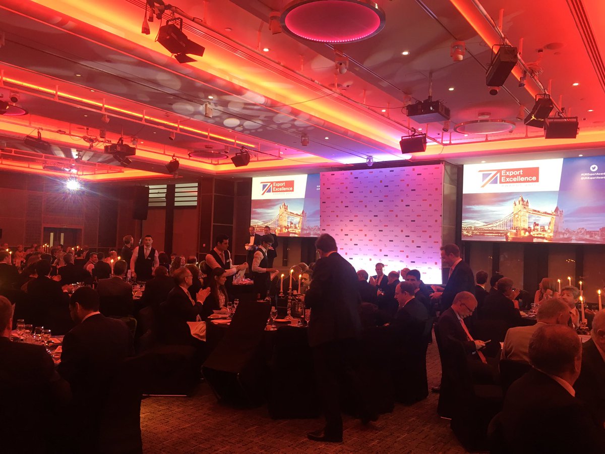 We're here celebrating UK #export at the <a href="/UKExportAwards/">UK Export Awards</a> ceremony in London tonight! Good luck to all the finalists