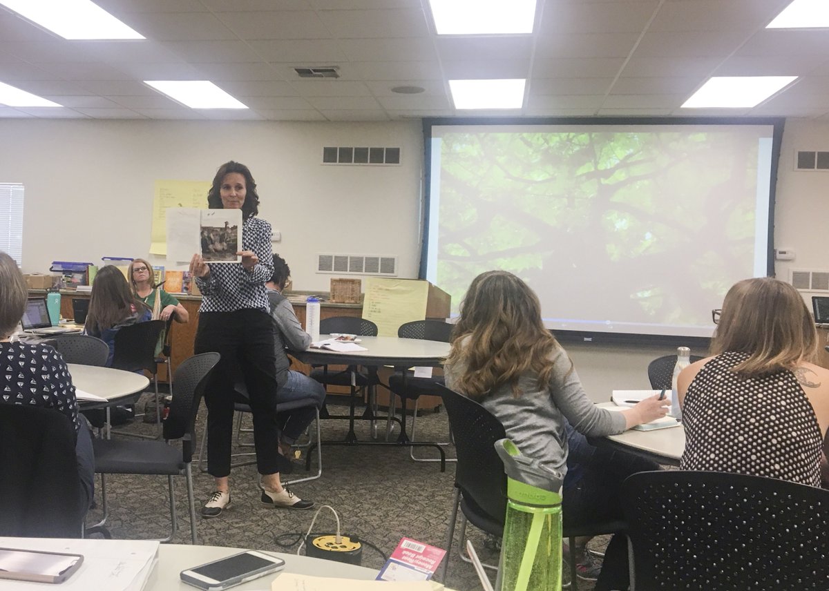 Joseph_David's tweet photo. Feb2015 @TessHilmo shared the genesis of Cinnamon Moon with my students; today she brought books to #cuwp17. #tesshilmoisstupendouslyawesome https://t.co/pqliUMcEvb