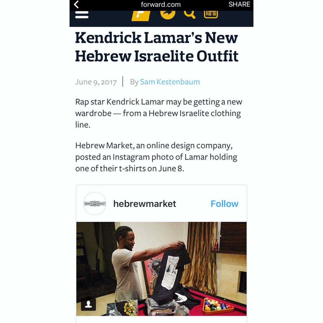 Hebrewmarket's tweet photo. New article featuring Hebrew Market. Check it out! 

https://t.co/Jrrj8vcmNk https://t.co/eQQ59WBdR5