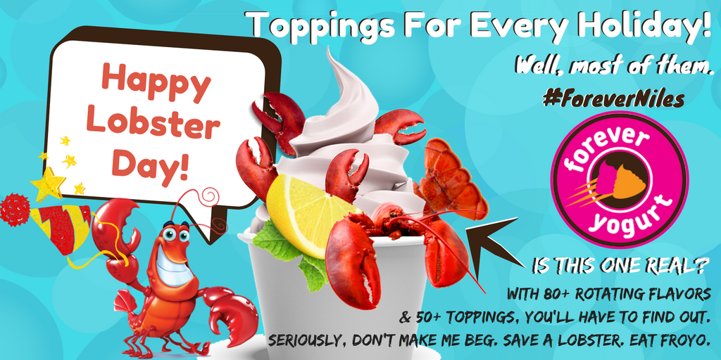 ForeverNiles's tweet photo. Hello Friends - What are your plans for #NationalLobsterDay? Celebrate like a lobster would want.  #ForeverNiles @VNilesIL @NilesMGILPatch https://t.co/x3Rxp88qDD