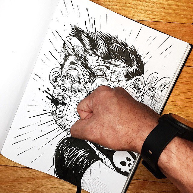 badbugs_art's tweet photo. alexmdc:

Got him with a good punch, knocked his eye right out! - almost felt bad about it…almost #inkteraction https://t.co/EB8ELhoGTr