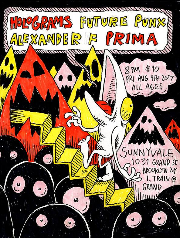 JUST ANNOUNCED: 
Holograms
.<a href="/futurepunx/">Future Punx</a> 
<a href="/AlexanderF__/">Alexander F</a>  
Prima
on 8/4. We are very excited for this post punk show!