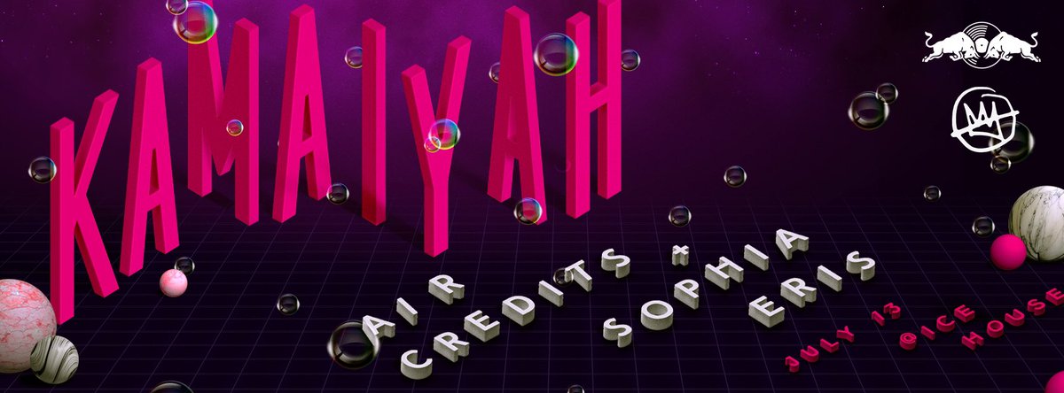 @doomtree &amp; @RBSoundSelect
presents <a href="/itskamaiyah/">Kamaiyah</a>
w/ <a href="/AIR_CREDITS/">AIR CREDITS</a> <a href="/SophiaEris/">Sophia Eris</a>
July 13 <a href="/icehousempls/">icehousempls</a>
Just $5 w/ RSVP: win.gs/MSPJuly