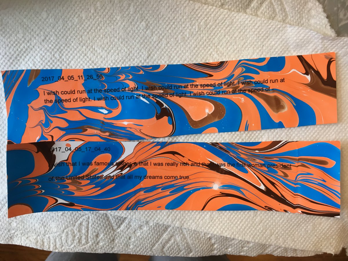 rarepandas's tweet photo. @DyckmanFarm @NoMAAarts @hhtnyc @NYSCArts Getting ready for the fun. Examples of Paper Marbleized Wishes for the workshop: https://t.co/2vuSEieh4x