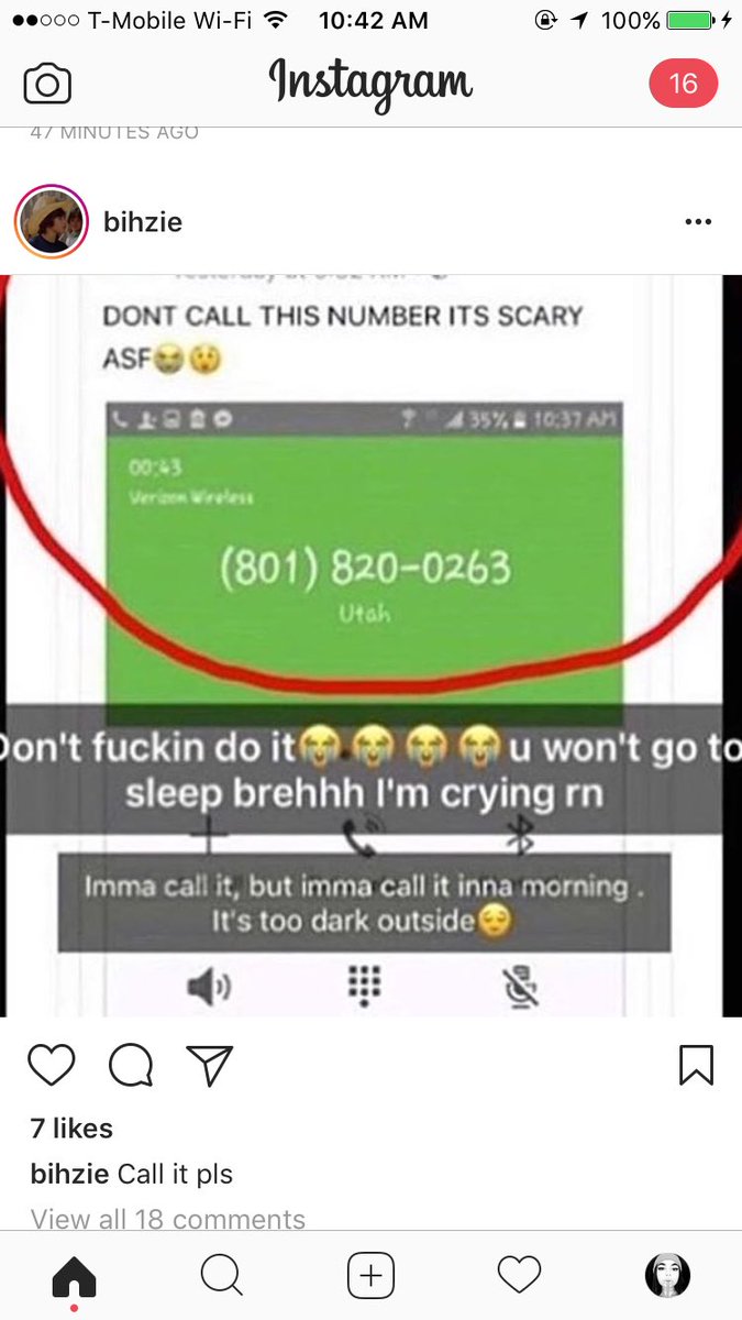 samislowkey's tweet photo. it's scary bye if u call and it goes thru tell me ur reaction https://t.co/QbgckYfz9F