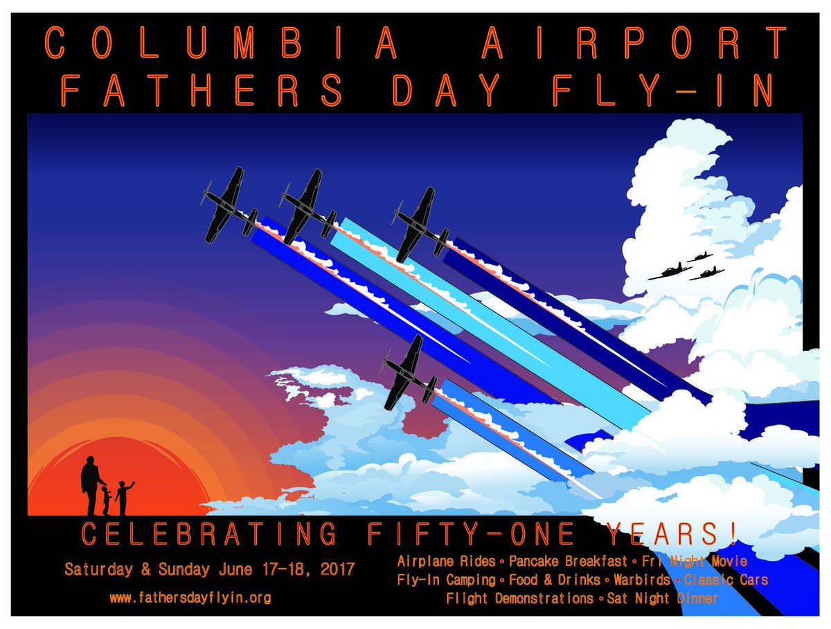 The 51st annual #fathersdayflyin kicks off Saturday at picturesque Columbia Airport (O22). Happy Father's Day! bit.ly/1Id46tY