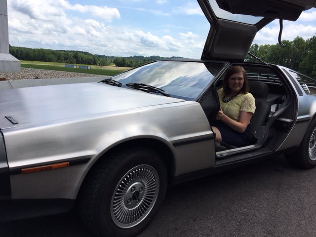 BoomgaardKatie's tweet photo. Take a look at this #DeLorean! A guy from #Michigan acquired this car and is now making his way back to his home in #Alaska. #BacktoAlaska https://t.co/27Np1KJW1m
