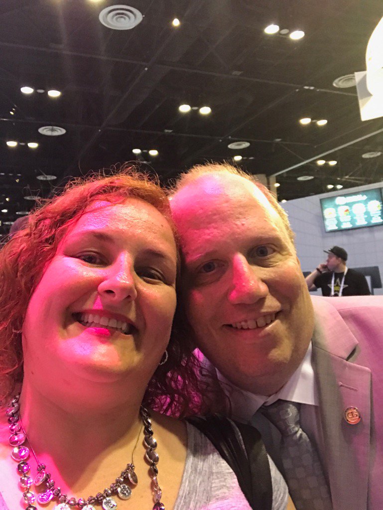AVDawn's tweet photo. I caught up with @BradfordBenn and got an #avselfie in the @Harman booth! #InfoComm17 #HeresTrouble 😂 https://t.co/DGrwkGWgAg