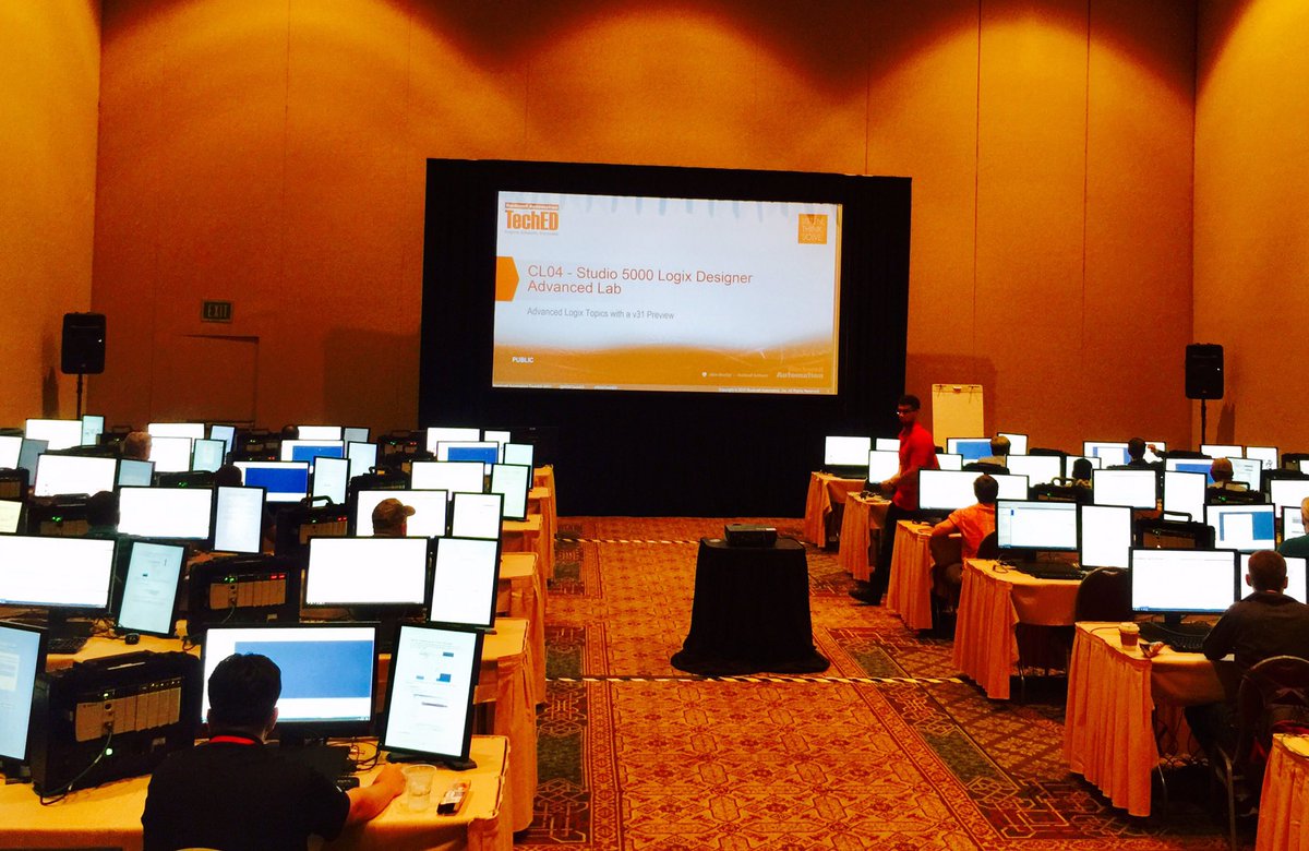 JasonLakomiak's tweet photo. Last CL04 - Logix Designer Advanced Lab 4-6 featuring hands on with prerelease of v31 UI refresh #studio500 @ROKTechED https://t.co/V8lrvAt2l2