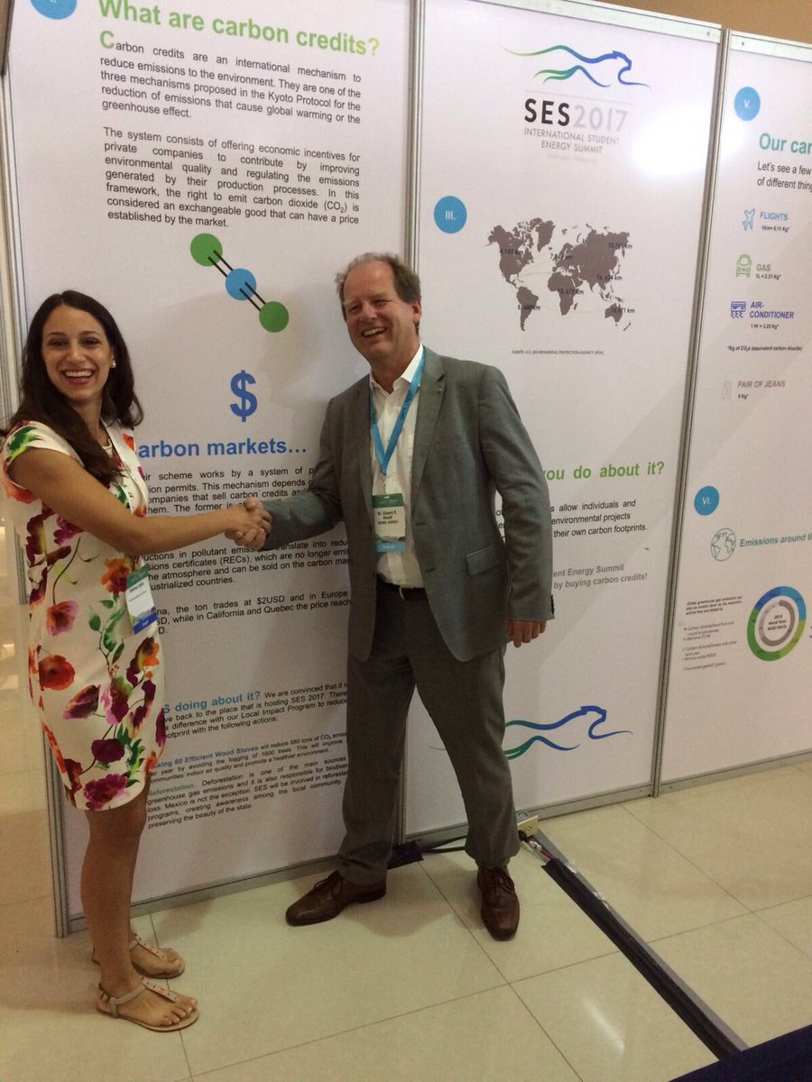 SES2017's tweet photo. Congratulations to Dr. Eduard R. Heindl for being the first person at #SES2017 that completely upsets his #CarbonFootprint! https://t.co/wY08Dc8PVb