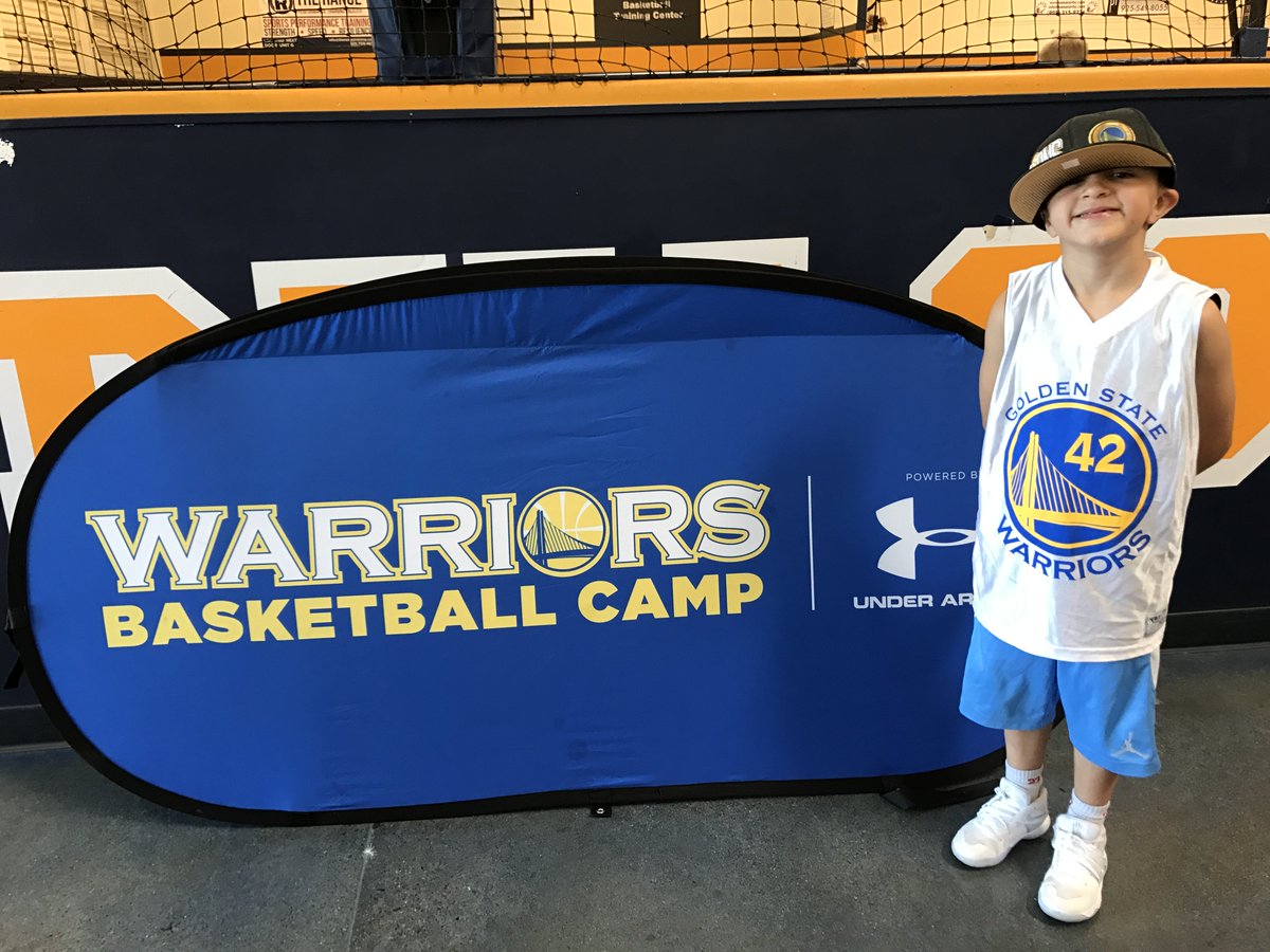 NBCourts's tweet photo. @KTVU Go @warriors !!! Here @NBCourts celebrating our champions with our Warriors Basketball Camp! https://t.co/bRm0aOJJMs