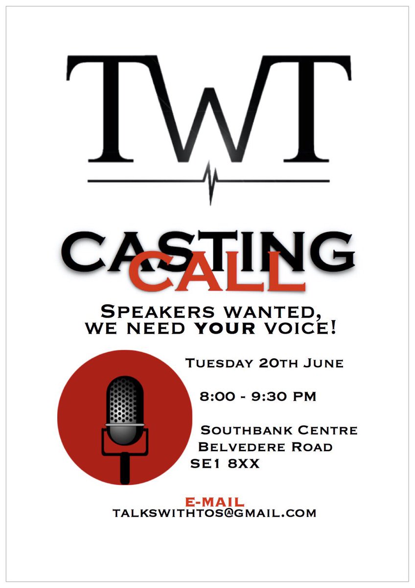 TalksWithTos's tweet photo. Are you interested in joining our radio team? Get in touch!
#TWT
#TalksWithTos
#ThisIsWestside
#castingcall https://t.co/zE2qIiTDhF