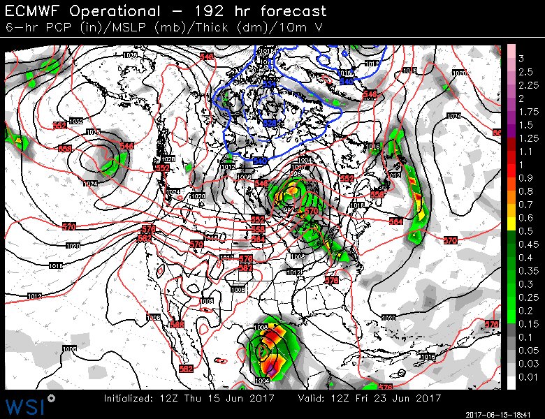 johndissauer's tweet photo. Looks like the #Euro computer model is trying to get the tropics heated up in the western Gulf of Mexico late next week. #INwx #longwayout https://t.co/KeMXnYVFXr