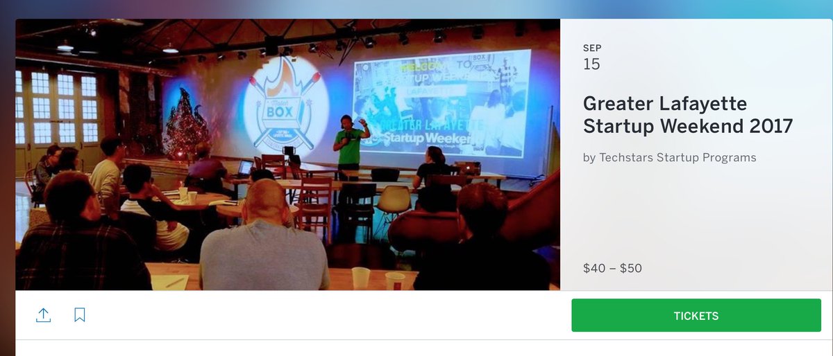 MatchboxCowork's tweet image. Greater Lafayette Startup Weekend is coming in September! Ready to #GetStartedUp? ow.ly/OVYR30cwvmq