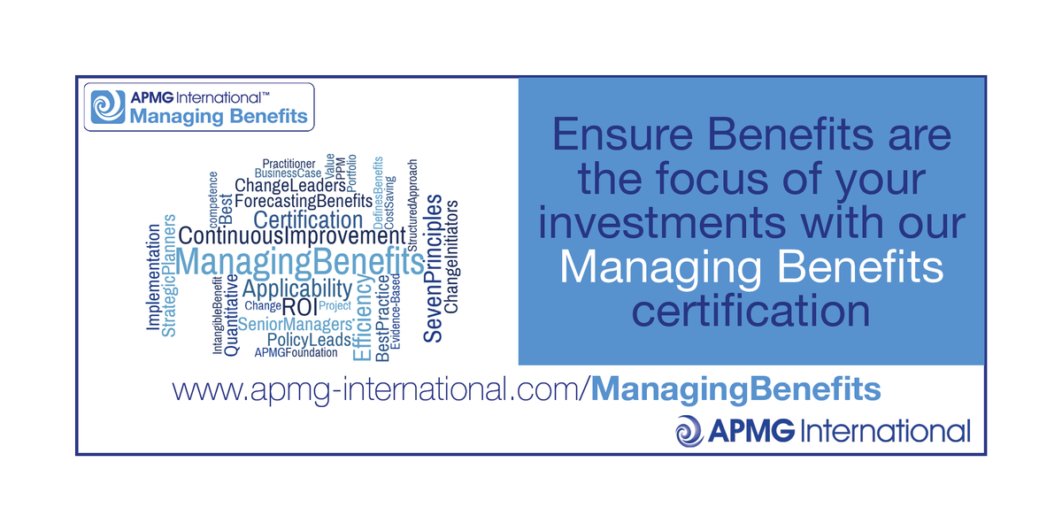 APMGBusBooks's tweet photo. Realizing Benefits in a Changing World #apmbmsummit London, 22 June 2017. Book your place. https://t.co/7QH8SbwEbV