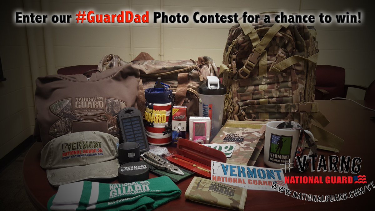 vtarngrrb's tweet photo. It's almost Father's Day! Enter our #GuardDad photo contest for a chance to win a #VTARNG gift bag! https://t.co/7Bn5O8zJEs https://t.co/X7w0tY4ld6