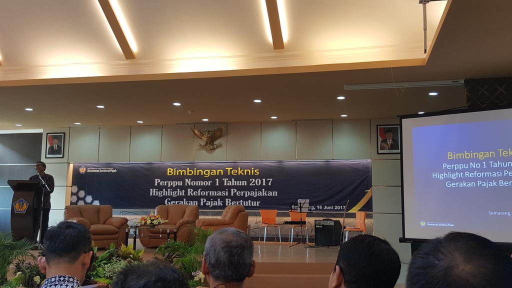 #Live Bimbingan Teknis Perppu No.1 Tahun 2017, Highligth Reformasi Perpajakan dan Gerakan #Pajakbertutur <a href="/PajakJateng1/">#PajakKitaUntukKita</a>