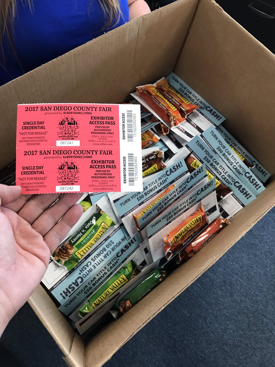 Getting ready to promote Titlemax @ San Diego county fair tomorrow Friday!