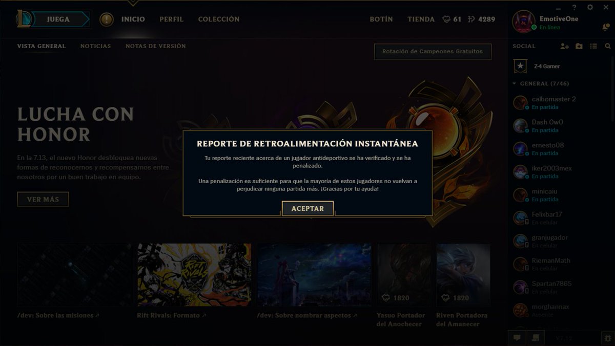 Emotive_One's tweet photo. Por fin Riot !!! https://t.co/cFDV9K4rra