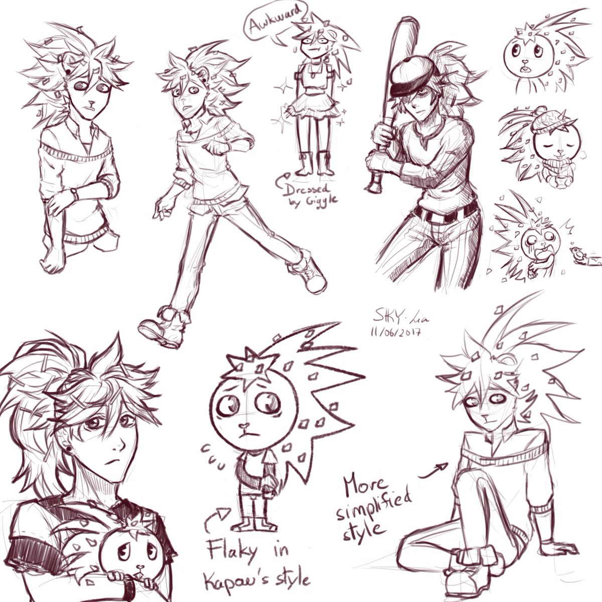 SKYLia_Art's tweet photo. My fav' character of htf, Flaky ! X) #htf #happytreefriends #flaky #htf_flaky #mondomedia https://t.co/uSx0H6sYJ0
