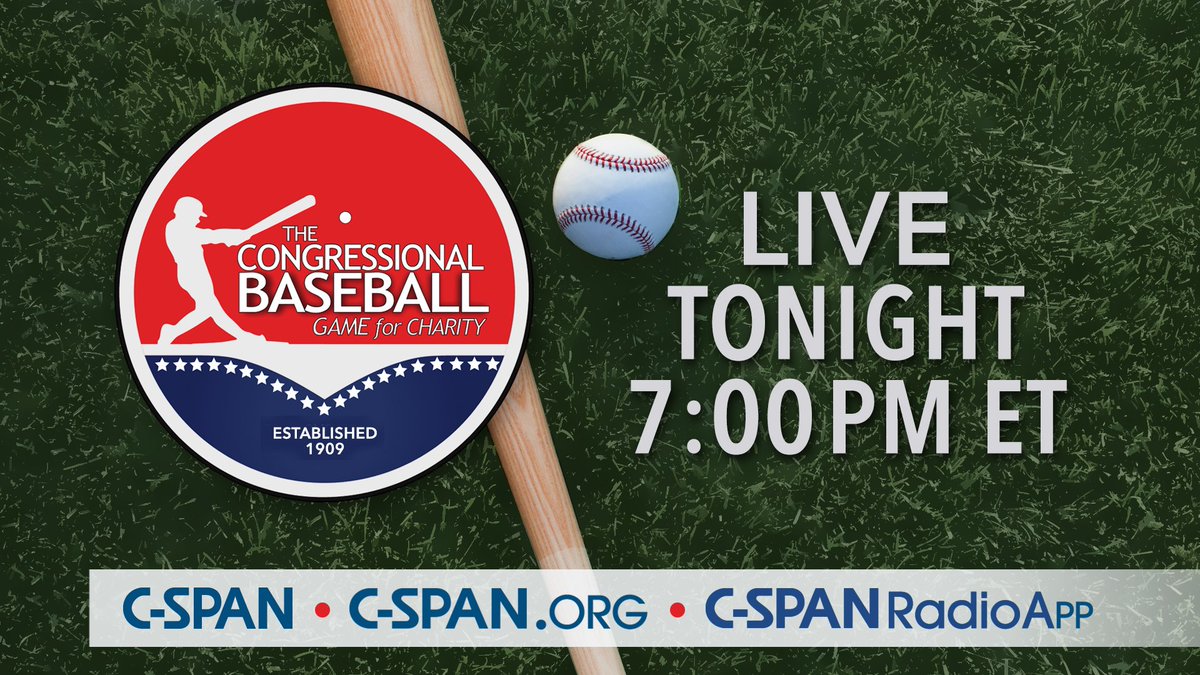 cspan's tweet photo. As a public service, C-SPAN platforms are showing Cong. Baseball Game using the same video source provided to all media: the @MLB pool feed. https://t.co/MpuT3J7lv9