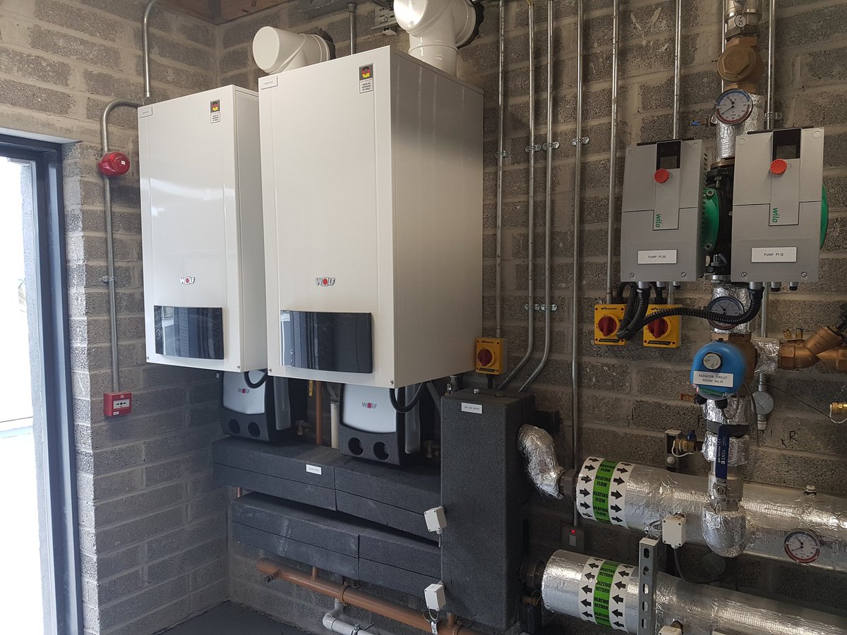 realwolfireland's tweet photo. 2 No. WOLF CGB 100KW Boilers complete with our header arrangement recently installed in Castleknock College. #wolf #german #madeingermany 🇩🇪 https://t.co/380HRaktJ0