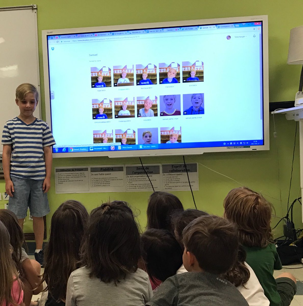 Bien heureux de rencontrer le vrai Samuel!  Depuis 2 mois, nous correspondions avec lui. Il ns envoyait des vidéos.