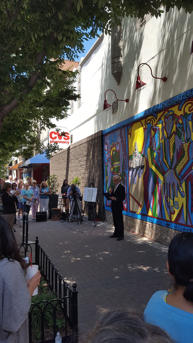 Glad to celebrate the rededication of the first Hispanic mural in WS. Thanks to the Hispanic League, Winston Salem, BB&amp;T, &amp; CVS Health.