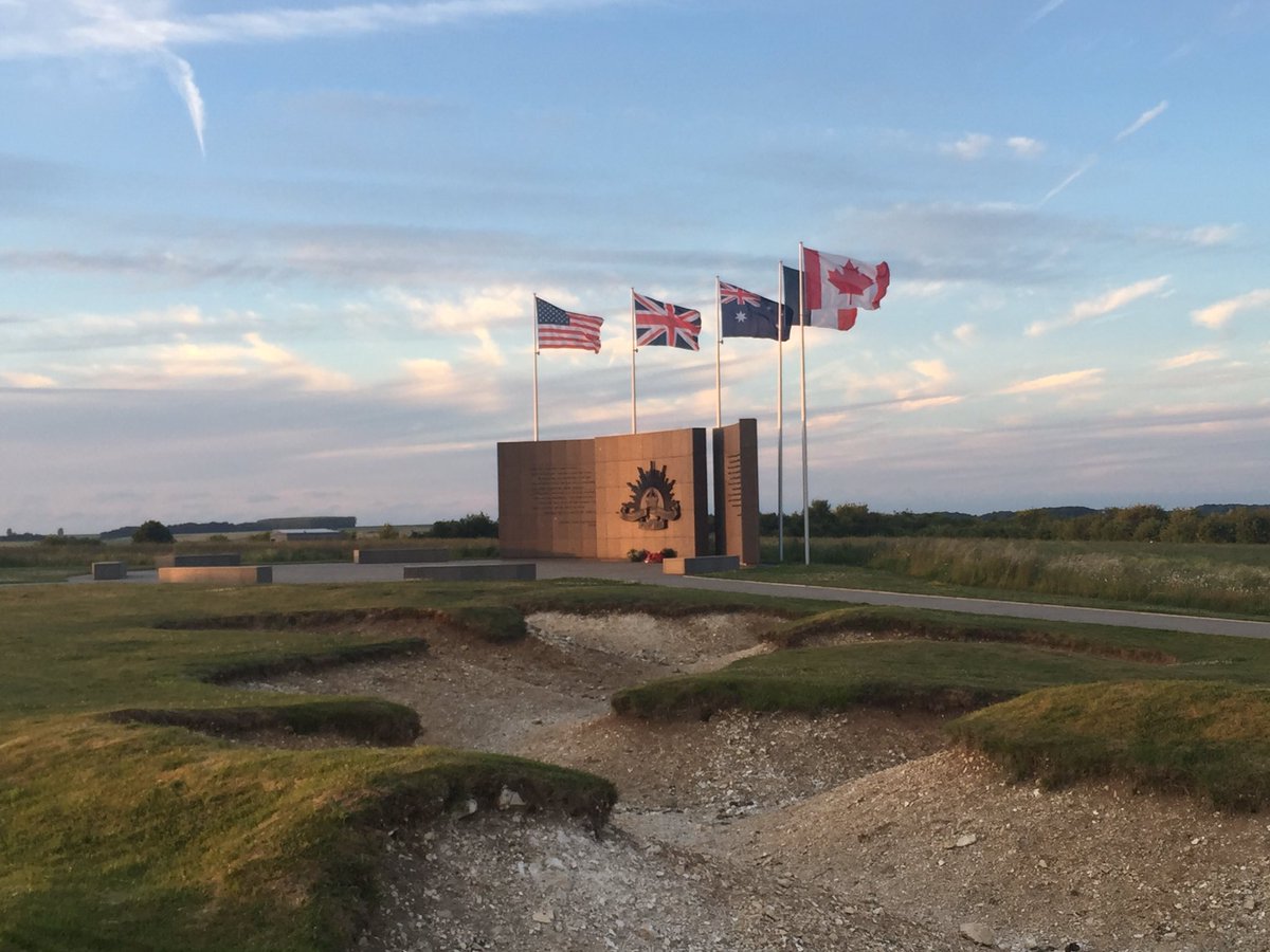 DeanSherringham's tweet photo. Australia Corps memorial Le Hamel, Somme 100 years 4 July next year, DVA website for commemoration tickets https://t.co/SqwXeKPkdD