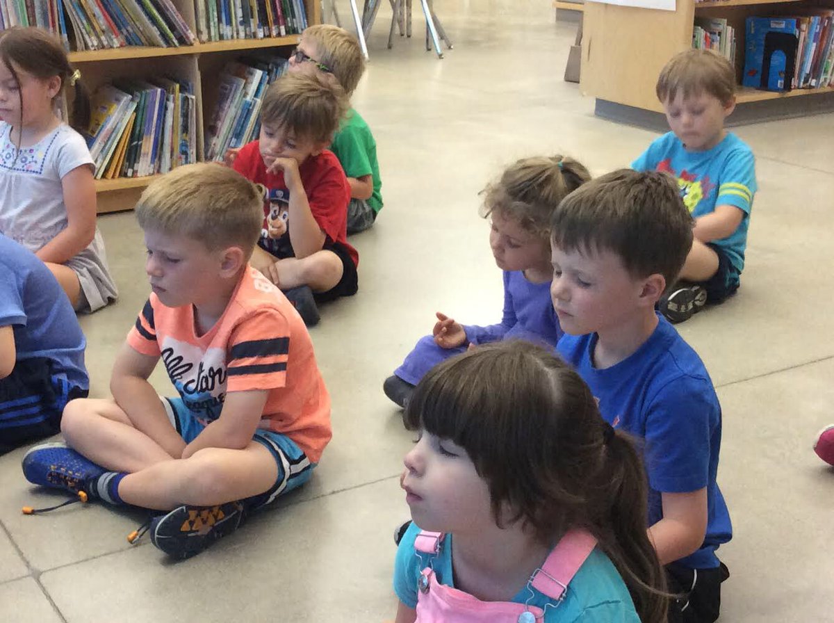LittleFallsPS's tweet photo. Being #mindful in The Nest, our #Kindergarten team know how to slow down, use their breath as their anchor, &amp; just breathe. @KLCarlyle https://t.co/5Jrtjt74e4