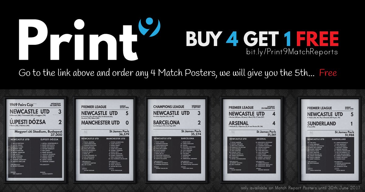 print9posters's tweet photo. ** GET A FREE PRINT **
Order any 4 Match Prints and we will give you the 5th FREE from https://t.co/XeMzzh0Ceo. Offer ends 30th June 2017. https://t.co/cwmu2suSMo