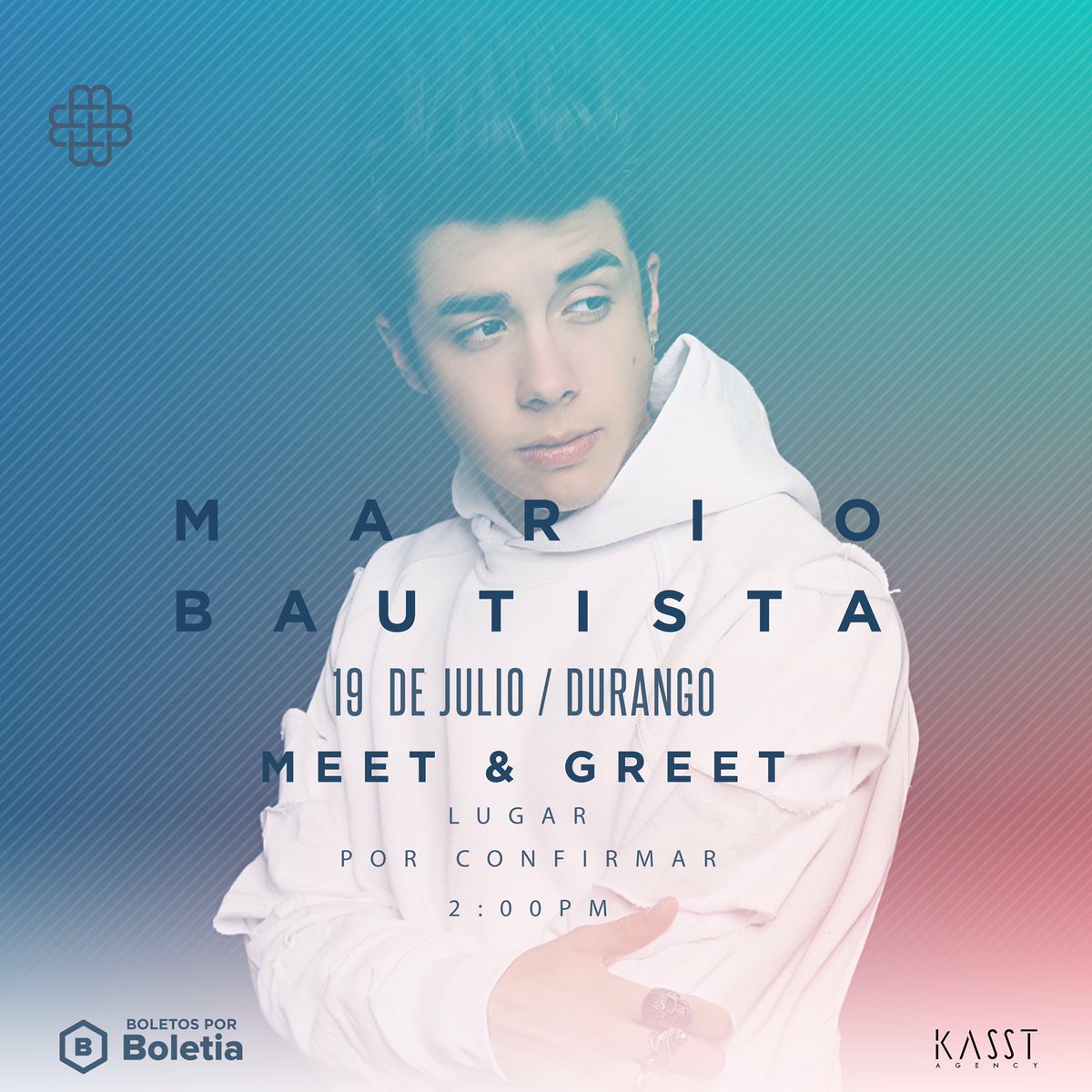 kasstagency's tweet photo. Ya está a la venta el Meet &amp; Greet de @mariobautista_  en Durango Boletos en https://t.co/9MrgaBgzfX ¿A qué Bautisters vermos ahí? 😏 https://t.co/qNz4OSiZFr