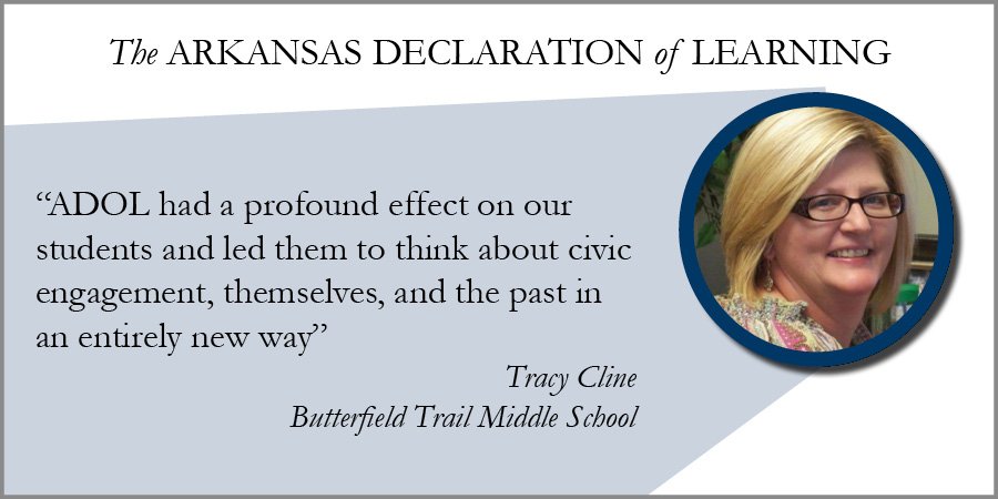 ClintonCenter's tweet photo. On Tues., we'll celebrate educators who participated in AR Declaration of Learning. More: https://t.co/nrRVRsnNIX #ADOL17 #objectlearning https://t.co/s4Spd9bK84